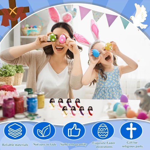 Bememo 100 Pcs Jesus Figures - Original Rubber Pocket Toys for Sunday School & Religious Gifts | Bright Colors