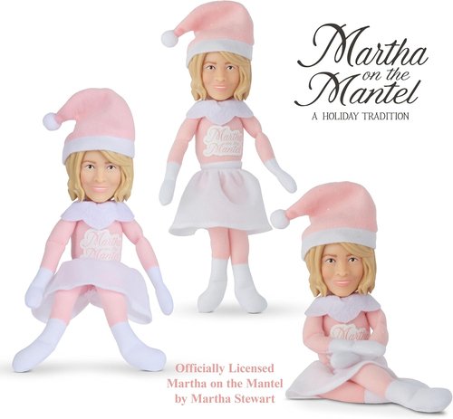 Martha Stewart 12” Plush Collectible Figurines - 2025 Christmas Mantle Decor