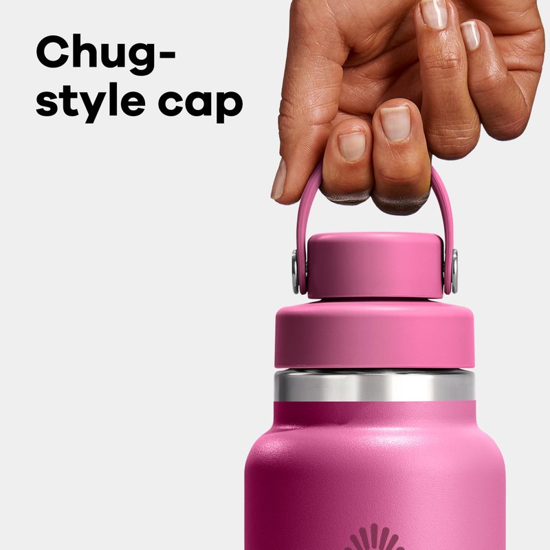 Hydro Flask Water Bottle - Insulated Stainless Steel - Wide Mouth Chug Lid, Non Spill, Leakproof in 32 Oz Inidigo Blue