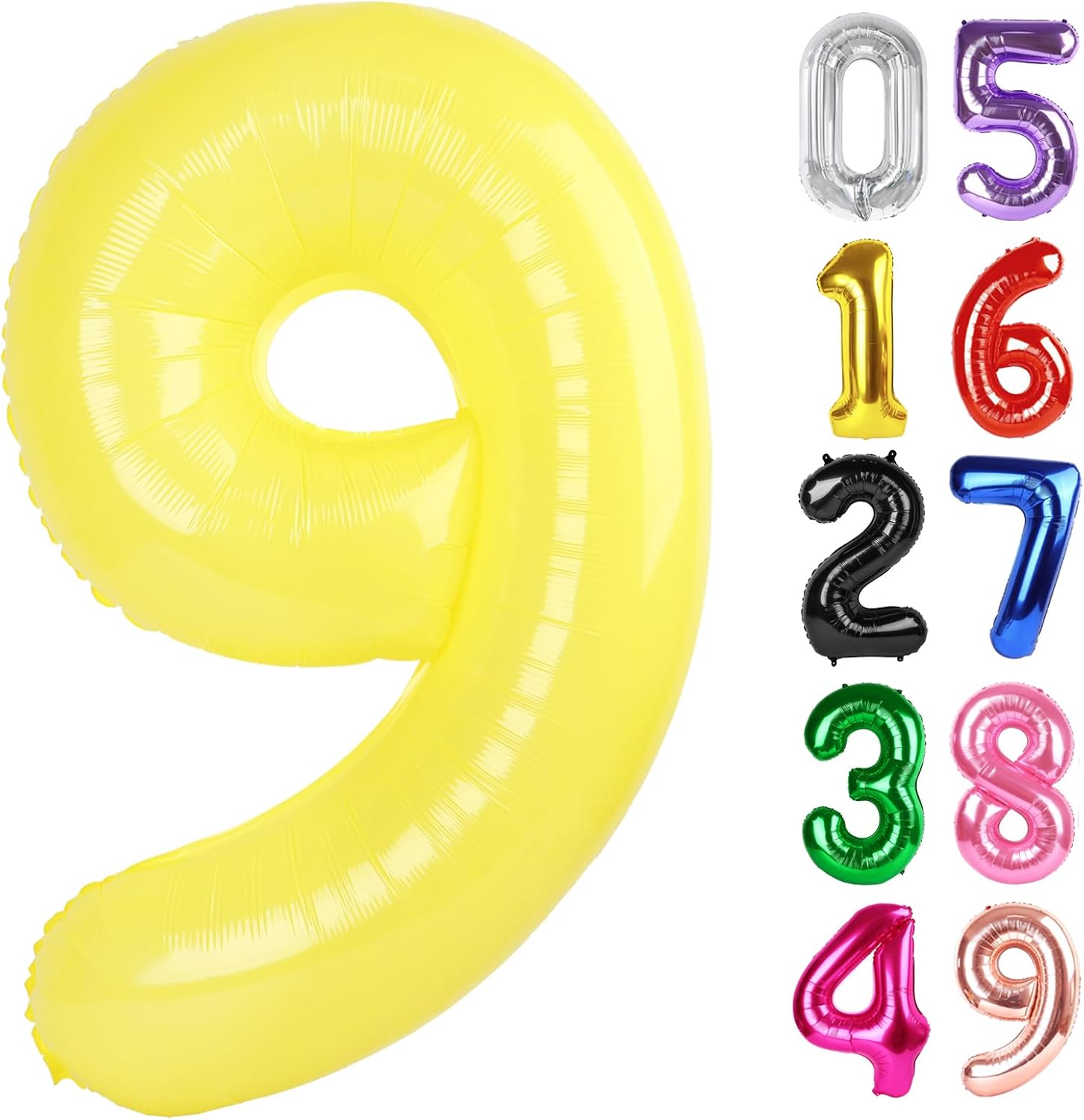 Number 9 Balloon by [Brand Name] - 40 Inch Giant Foil Balloon for 9th Birthday Party Decorations