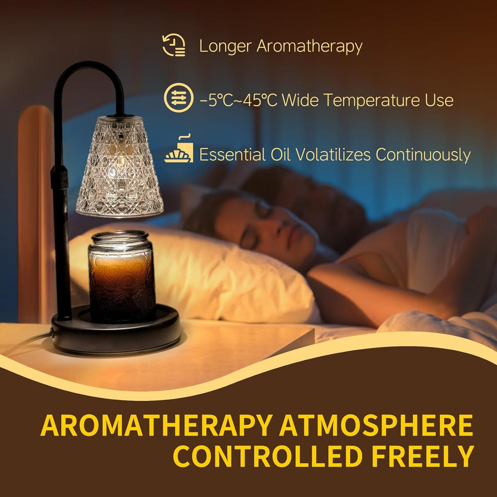 Skiennix Candle Warmer Lamp - Dimmable with Timer | Perfect Gift for Women & Home Decor, Includes 2 Bulbs