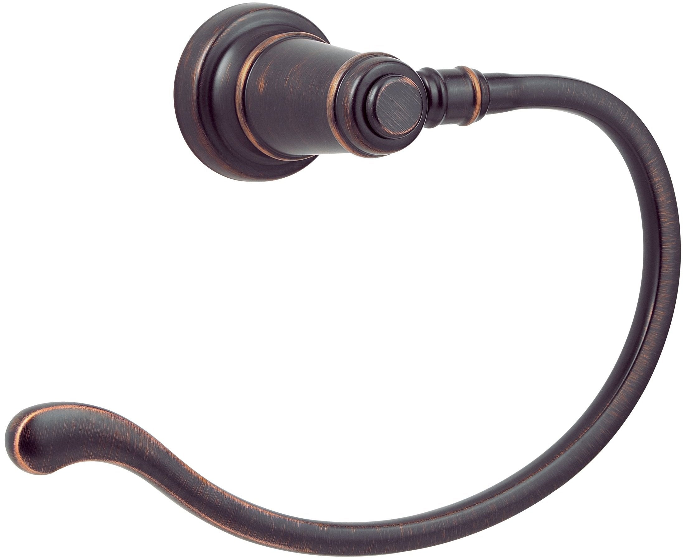 Pfister Ashfield Towel Ring, Hand Towel Holder for Bathroom, Wall-Mounted, Screw-In, Tuscan Bronze Finish, BRBYP0Y