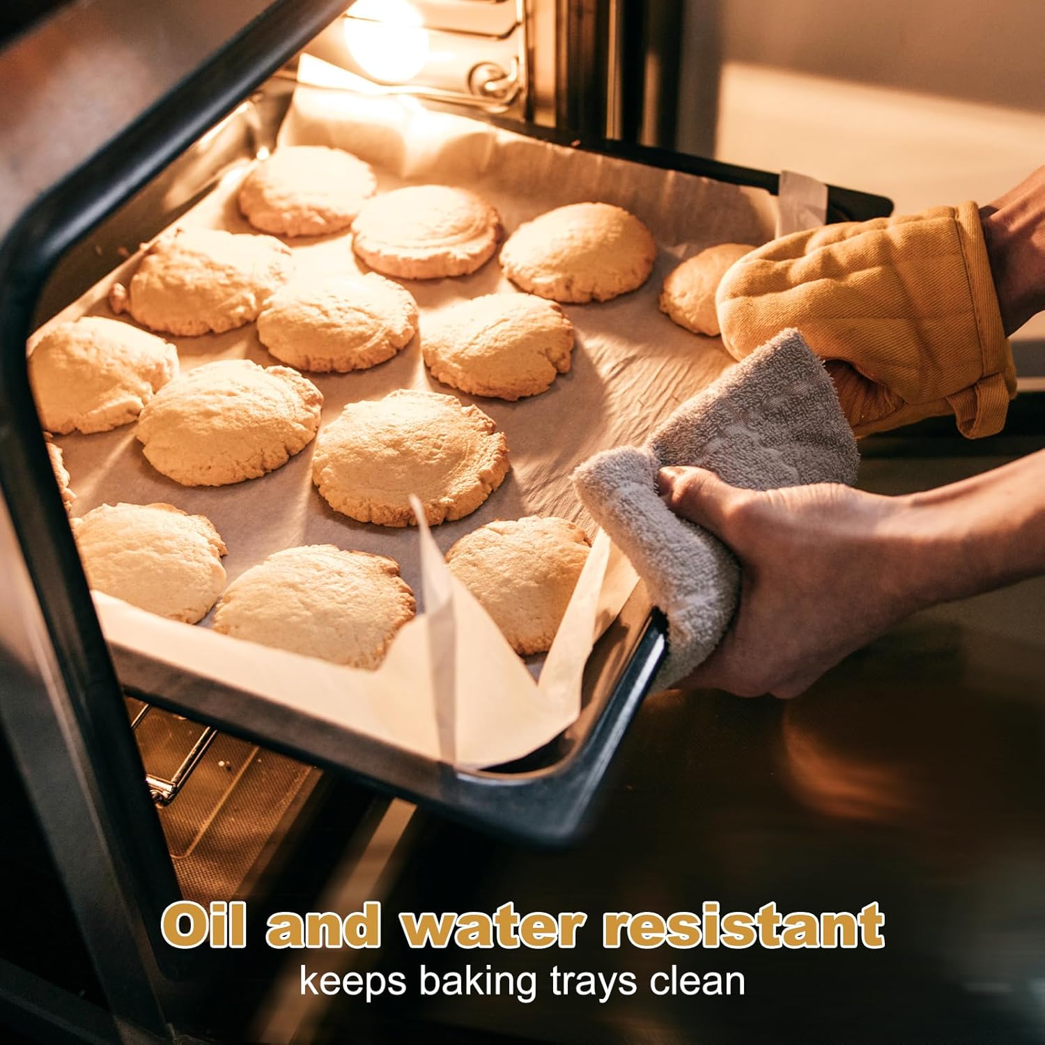Unbleached Parchment Paper by [Brand Name] - 100 PCS Nonstick Baking Sheets | 23cm x 33cm, High Temp & Oil Resistant