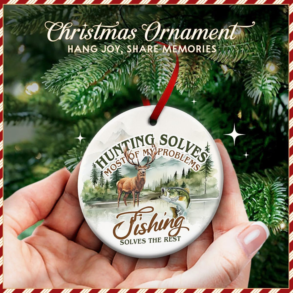 Wildlife Ornaments | Outdoor Deer Hunting Decor - Perfect Christmas Tree Decoration for Fishing Lovers
