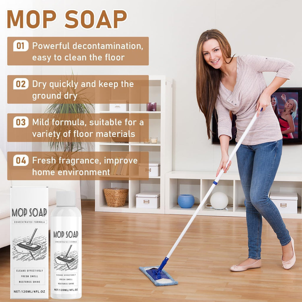 Skiennix Mop Soap - Brazilian Waves Scented Floor Cleaner | Pet-Friendly Multi-Purpose Liquid (2PCS)
