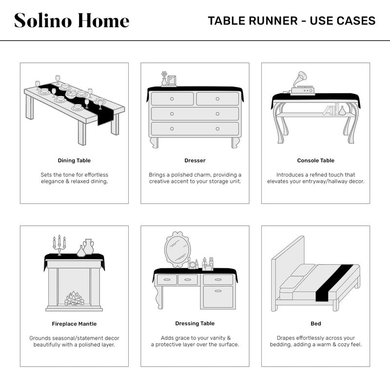 Solino Home Linen Light Natural Table Runner 120 Inches Long - 100% Pure Linen 16 x 120 Inch Table Runner for Spring, Summer, Mothers Day - Classic Hemstitch