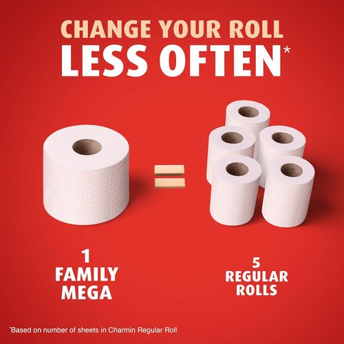 Charmin Ultra Strong Toilet Paper - Clean Touch, 24 Mega Rolls (Equivalent to 120 Regular Rolls)