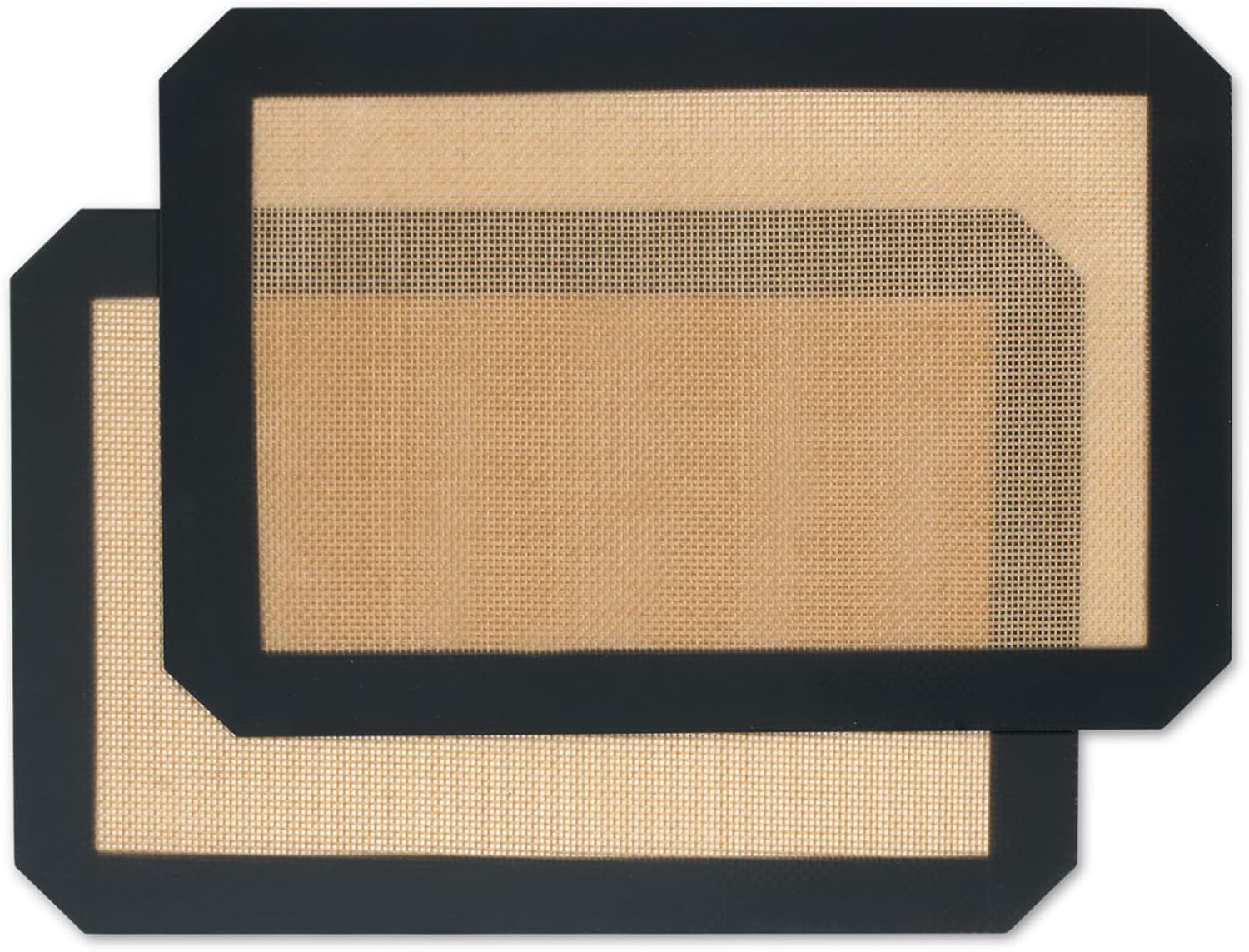 Silicone Baking Mat | 2-Pack Reusable Non-Stick Food Safe Mats for Cookies & Bread (11.8"L x 8.3"W)