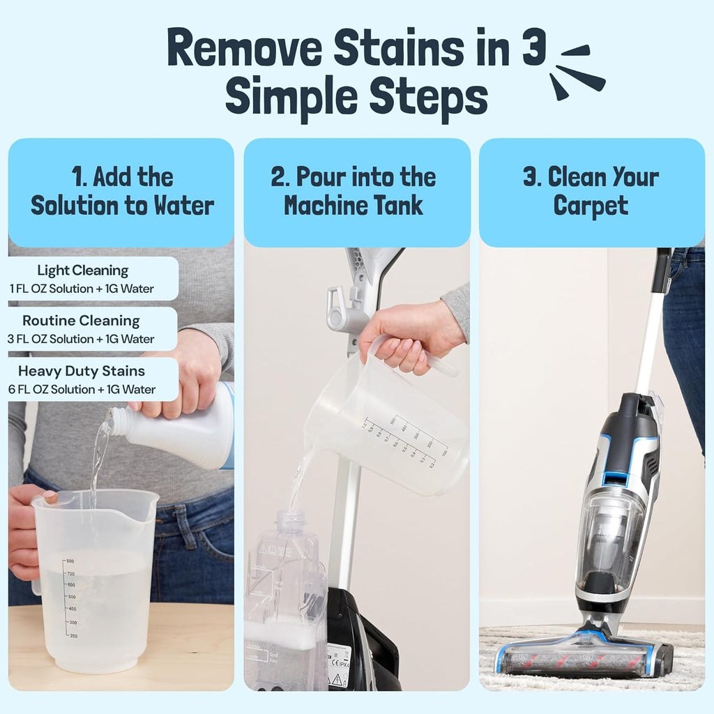 Sunny & Honey Carpet Cleaner Solution - Deep Stain Remover & Deodorizer for Pet Rugs | 128 fl oz, Fresh Summer Scent