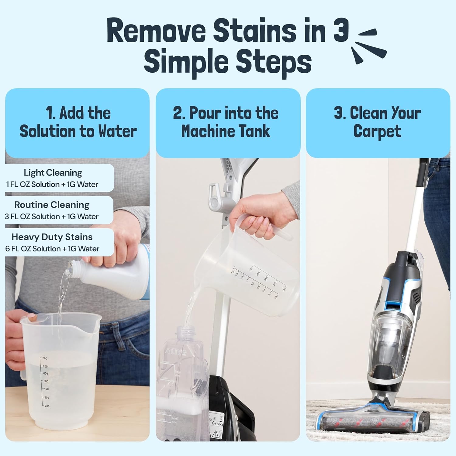 Sunny & Honey Carpet Cleaner Solution - Deep Stain Remover & Deodorizer for Pet Rugs | 128 fl oz, Fresh Summer Scent