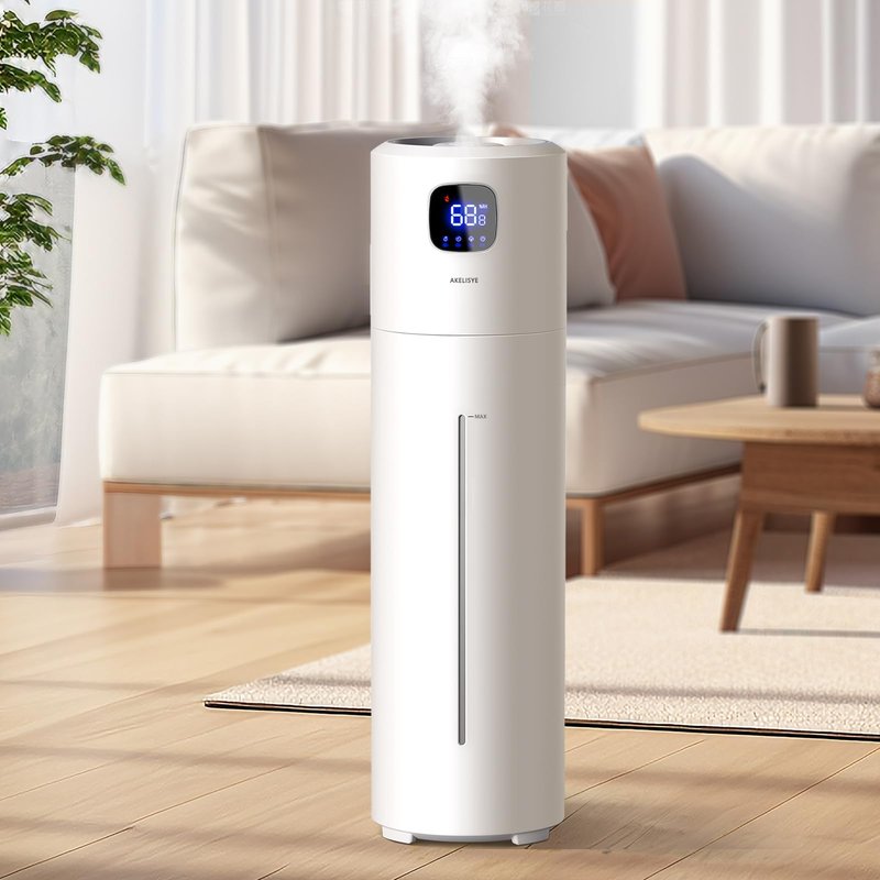 AKELISYE Large Humidifiers for Bedroom, 9L/2.5Gal Ultrasonic Cool Mist Humidifier, Easy Clean Humidifier with 350ML/H Large Mist Speed, Quiet Tower Humidifier, Suitable for Kids Room Plant Yoga
