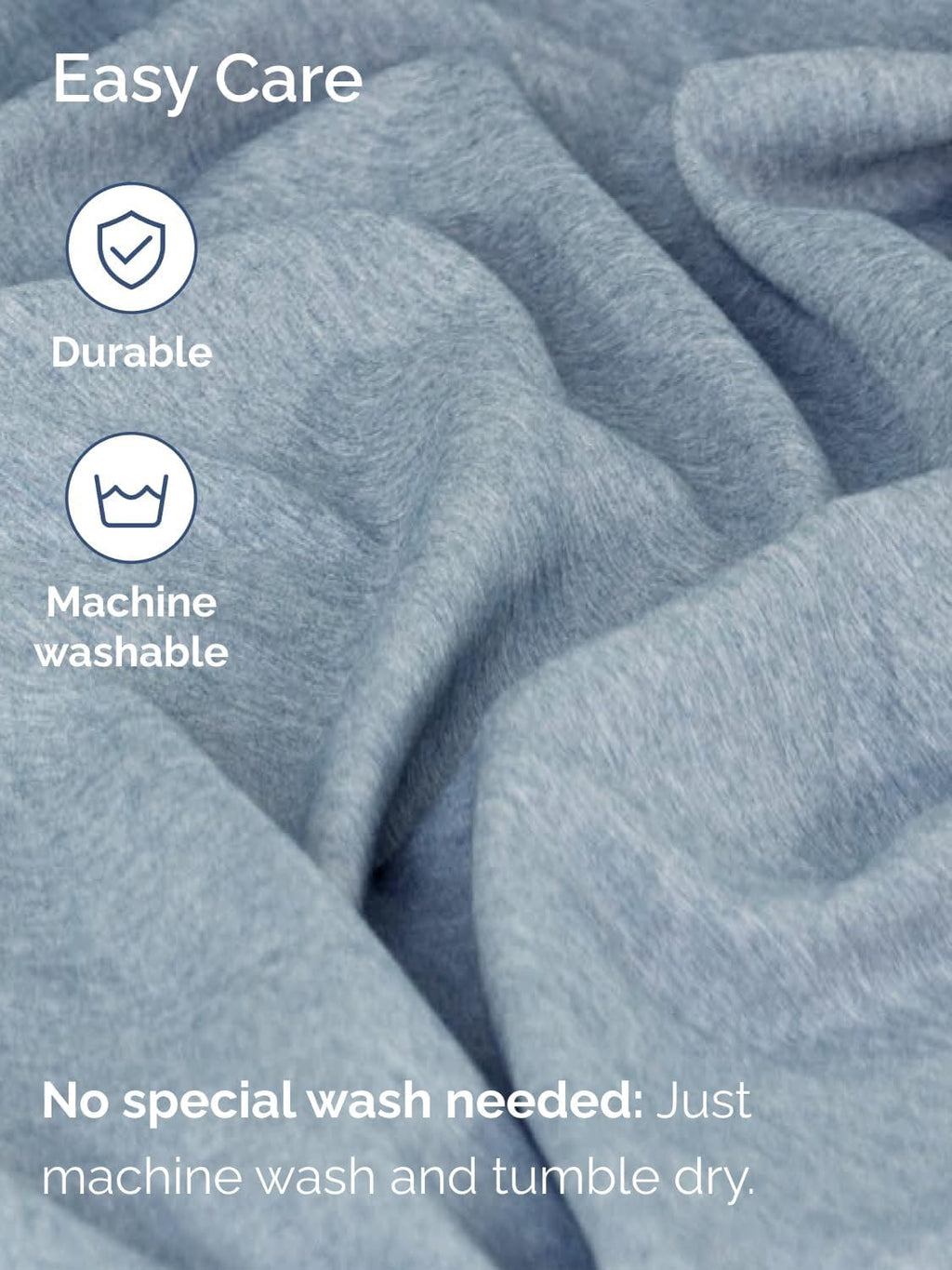 Skiennix Extra Deep Full Sheet Set - 6 Piece Breathable Cooling Sheets - Hotel Luxury Bedding - Soft Wrinkle-Free Heathered Blue