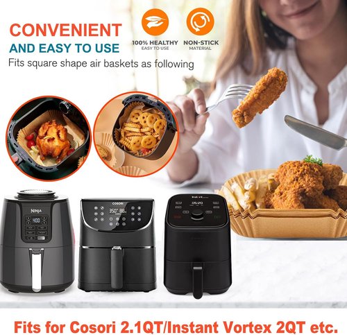 Cosori Air Fryer Liners - Disposable Mini Liners for 2 Qt & 3 Qt Air Fryers | Perfect Fit for Instant Vortex, Chefman, DASH