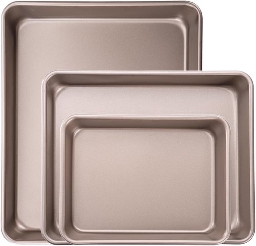 Dicunoy Nonstick Deep Baking Pans Set - Heavy Duty Carbon Steel Bakeware | 8, 11, & 12 Inch Sizes