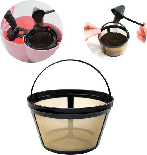 Mr. Coffee Reusable Coffee Filter - Eco-Friendly, BPA-Free, Fits 8-12 Cup Drip Makers | 1-Pack