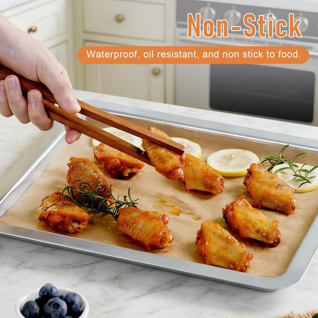 Skiennix Parchment Paper Sheets - 500 Pcs Heavy Duty Pre-Cut 12x16 Inch Non-Stick Baking Paper for Oven & Air Fryer