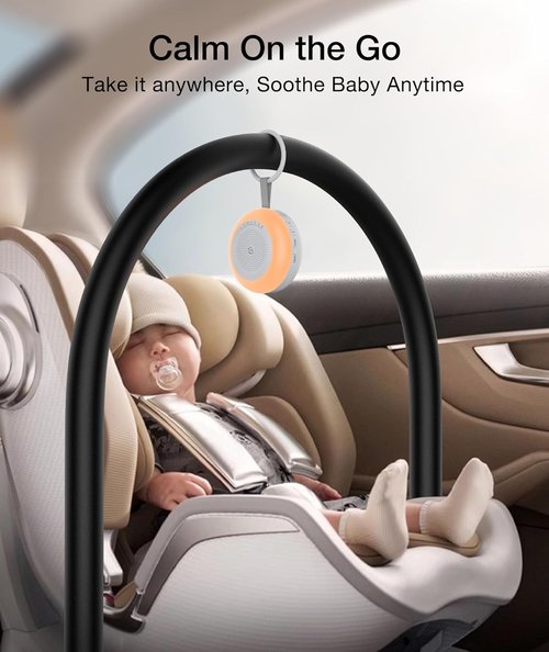 LEICEX Portable Sound Machine - 33 Soothing Sounds & 10 Color Night Light for Babies | Timer & Memory Features