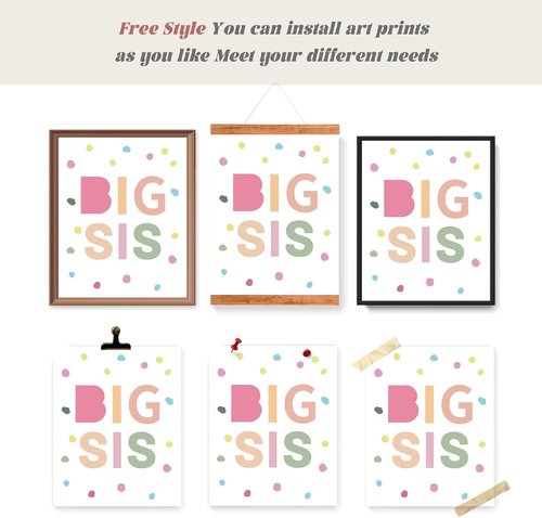 LARTSFRO Wall Art Decor | Inspirational Posters for Sisters | Set of 4 Unframed 10x8 Inch Prints