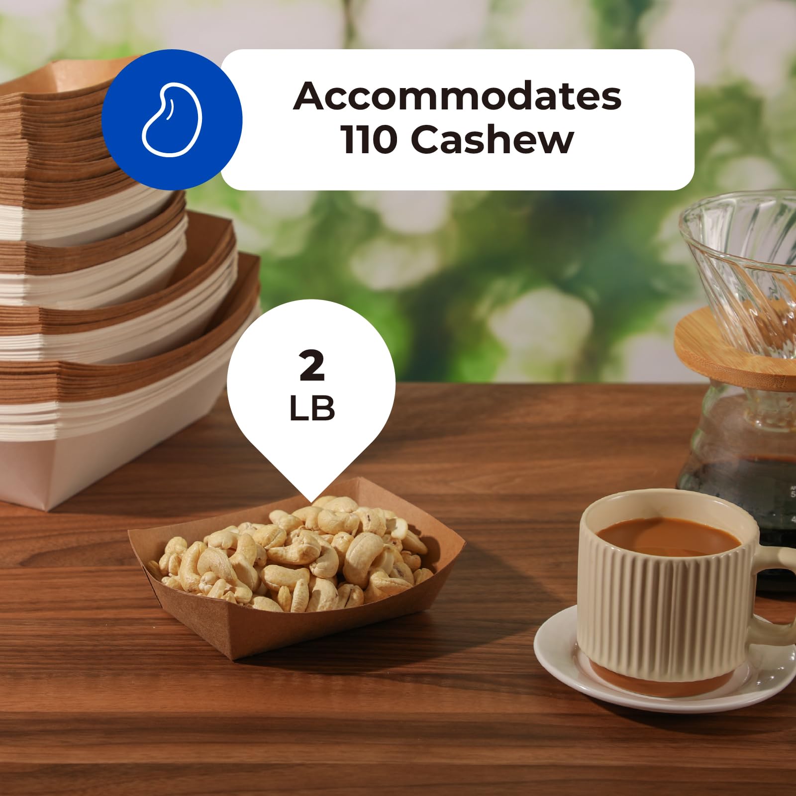 Fit Meal Prep [250 Pack 2 lb Paper Food Boats Heavy Duty Disposable Food Trays, Kraft Brown Nacho Tray for Parties Fairs Picnics Carnivals Holds Tacos Nachos Fries Hot Dogs Grease Resistant