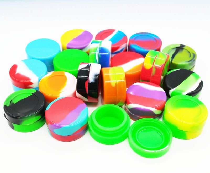 Vegcorn 7ml Silicone Wax Concentrate Containers Non-stick Jars (100)