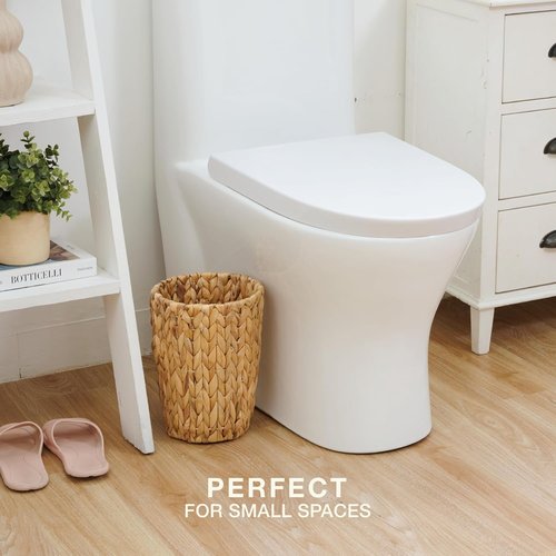 84ECO Wicker Trash Cans - Stylish Rattan Waste Baskets for Bathroom & Bedroom | Natural 2 Gallon (2-Pack)