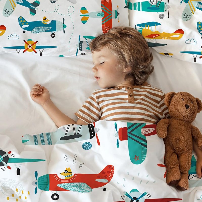 Yasida Cat Comforter Girls Summer Comforter Set Set Twin Size for Kids Blue Cat Comforter 3Pcs Twin Kids Bedding Set for Boys and Girls (1Comforter+ 2 Pillowcases) Lovely Animal Pets