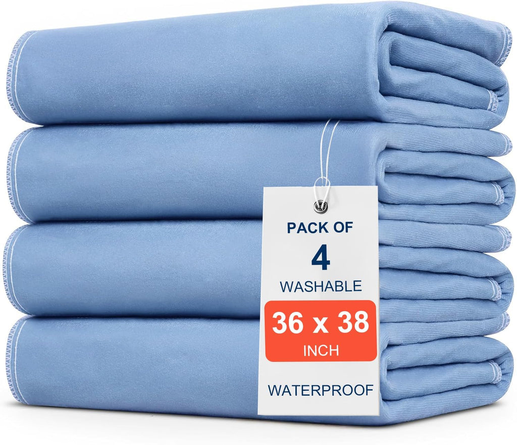 Regine Switzerland Incontinence Bed Pads - 36" x 38" Washable & Quick-Drying Underpads for Kids, Adults & Pets