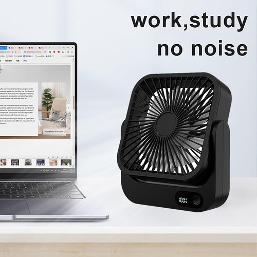 Magnetic Cruise Ship Approved Fan - 5000mAh Portable Battery Operated Fan with 5 Speeds | Black