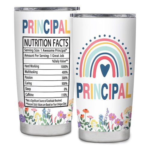 lpmisake Principal Gifts, Principal Appreciation Gifts, Principal Gift for Women Her, Best Gift for Principal Day, Teacher Appreciation Day, Birthday, Retirement, 20oz Principal Tumbler