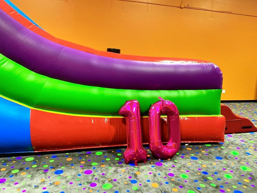 Skiennix Number Balloons - 40 Inch Rose Purple Balloon for 1st Birthday Party Decorations