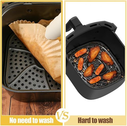 Air Fryer Liners | 130 Pcs Non-Stick 9.5 Inch Disposable Parchment Paper for 5-8 Qt Fryers