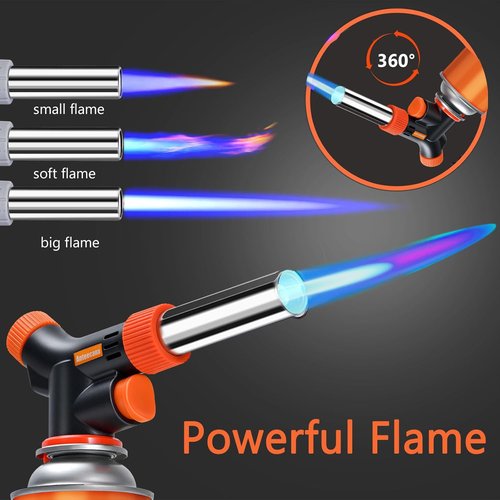 Culinary Professional Kitchen Cooking Torch - Adjustable Flame Butane Torch for Cooking | Versatile & Easy to Use