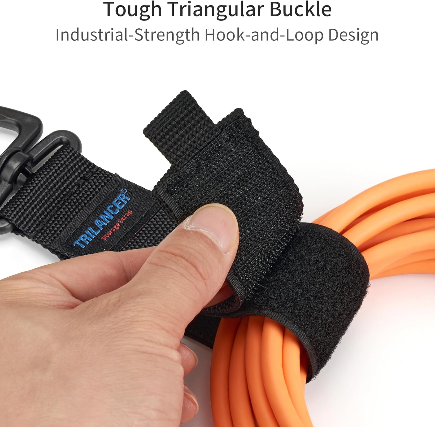 Trilancer Heavy Duty Storage Straps - 10-Pack Hook-and-Loop Cord Organizers for Cables & Hoses