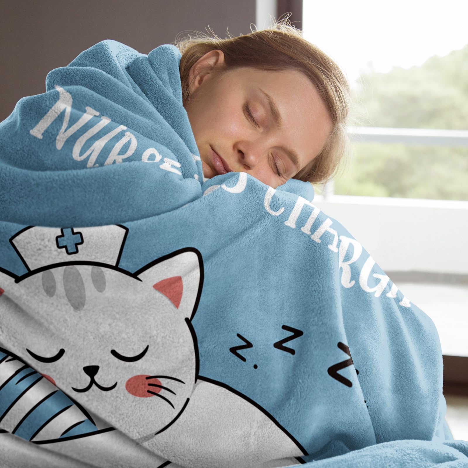 GoMelley Funny Nurse Gifts for Women Men, Soft Flannel Blanket, Nurse Week/Day, Birthday, Appreciation, Graduation Gifts, RN LPN Gift for Nurses Practitioner, Future/Nurses Gift 60"*50"