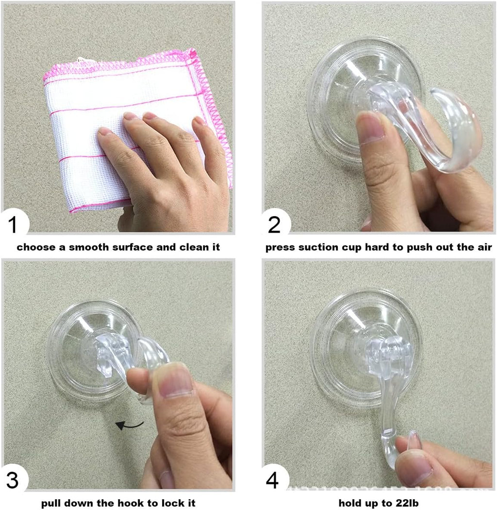 Skiennix Suction Cup Wreath Hanger - Heavy-Duty Clear Hooks for Windows & Smooth Surfaces | 2-Pack