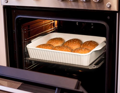 Dizada Casserole Dish Set of 2 - Deep 4.2 Qt Porcelain Bakeware with Lids | Oven & Microwave Safe