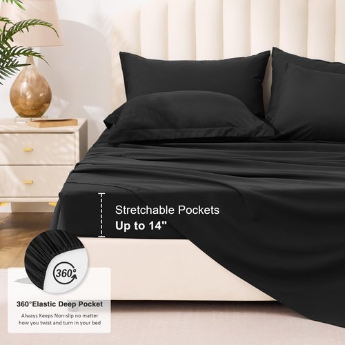 Love's cabin California King Comforter Set Ash Black, 7 Pieces California King Bed in a Bag, All Season Bedding Sets with 1 Comforter, 1 Flat Sheet, 1 Fitted Sheet, 2 Pillowcase and 2 Pillow Sham