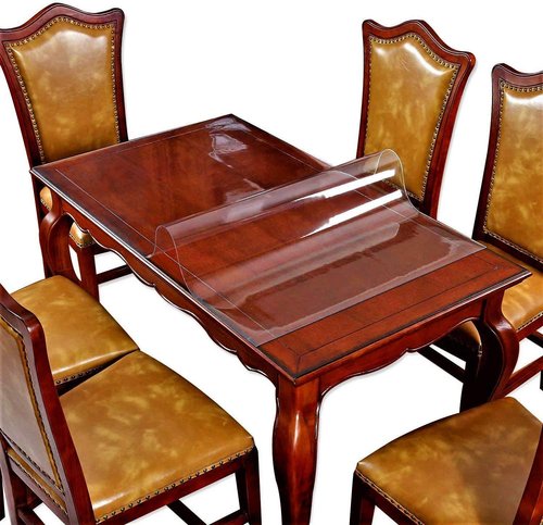 Clear Table Protector Cover Furniture Tablecloth Protector Clear Plastic Waterproof Wipeable Vinyl PVC Rectangle Coffee Dining Tables Cloth Office Desk Chair Floor Mat Pad Good for 42 or 44" x 78 Inch