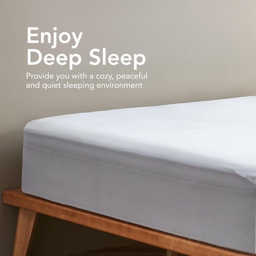 Epitex Waterproof Mattress Protector King Size, Ultra Soft Breathable Mattress Cover with Deep Pocket for 8-16 Inches Bed, Cooling and Machine Wash, White