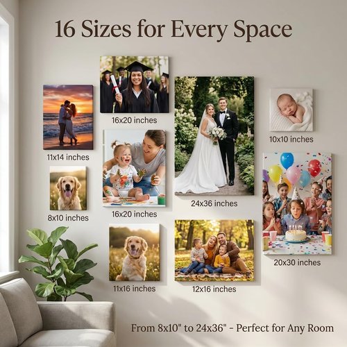 IUI Custom Canvas Prints - Personalized Framed Wall Art for Home Decor | Ideal Gift for Family & Pets (11"L × 14"W)