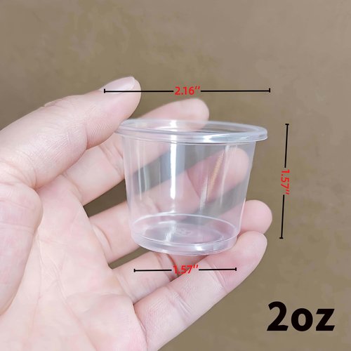 Cynohesta Mini Plastic Shot Glasses Disposable Cups Clear Small Communion Cup Sample for Tasting&Mouthwash,Little 1oz-1.5-2-3 Ounce Tiny(1000, 2OZ)