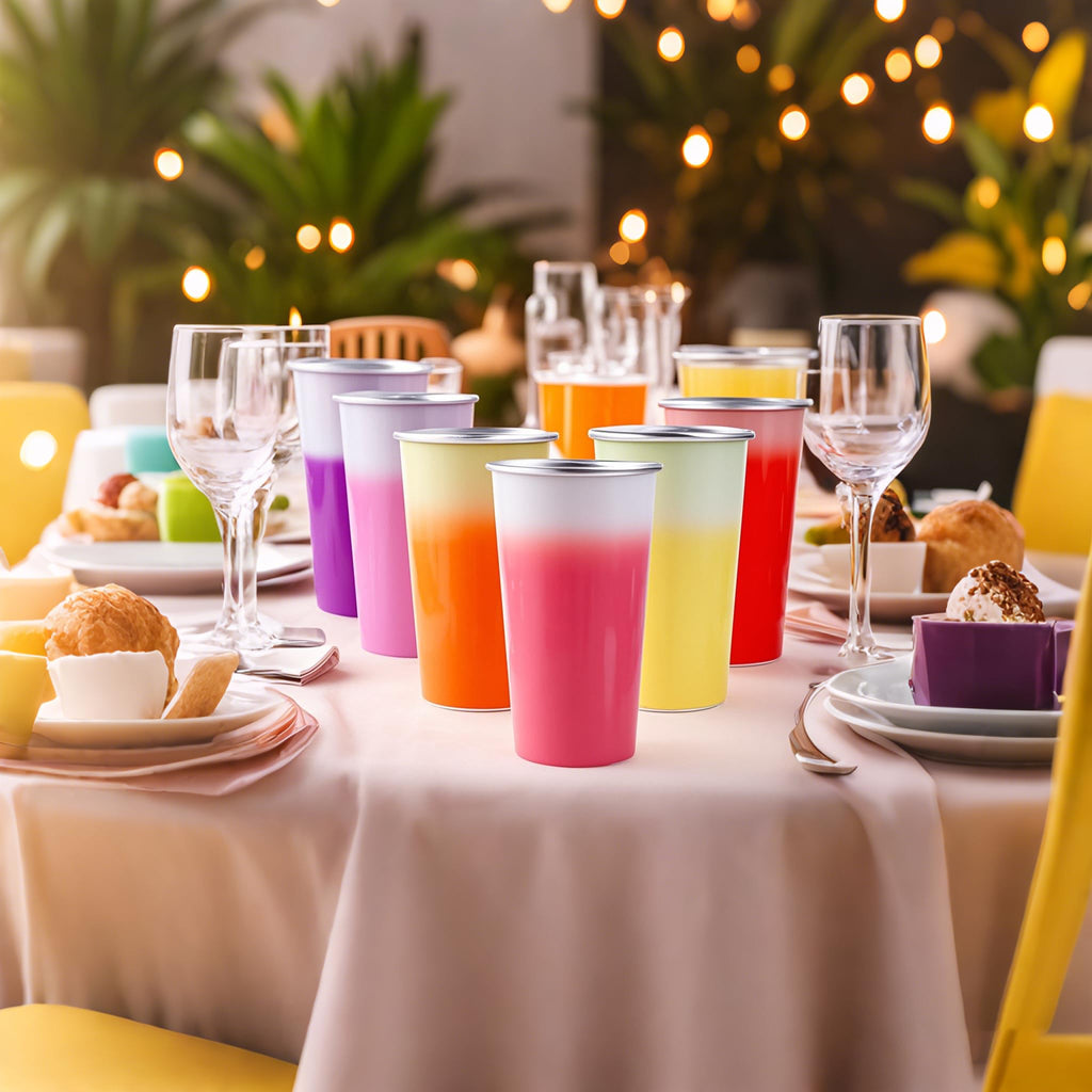 Clickslock 6-Pack 16oz Color Changing Aluminum Pint Cups – Cold Water Activated – Romance Set for Intimate Gatherings, Gifts & Home