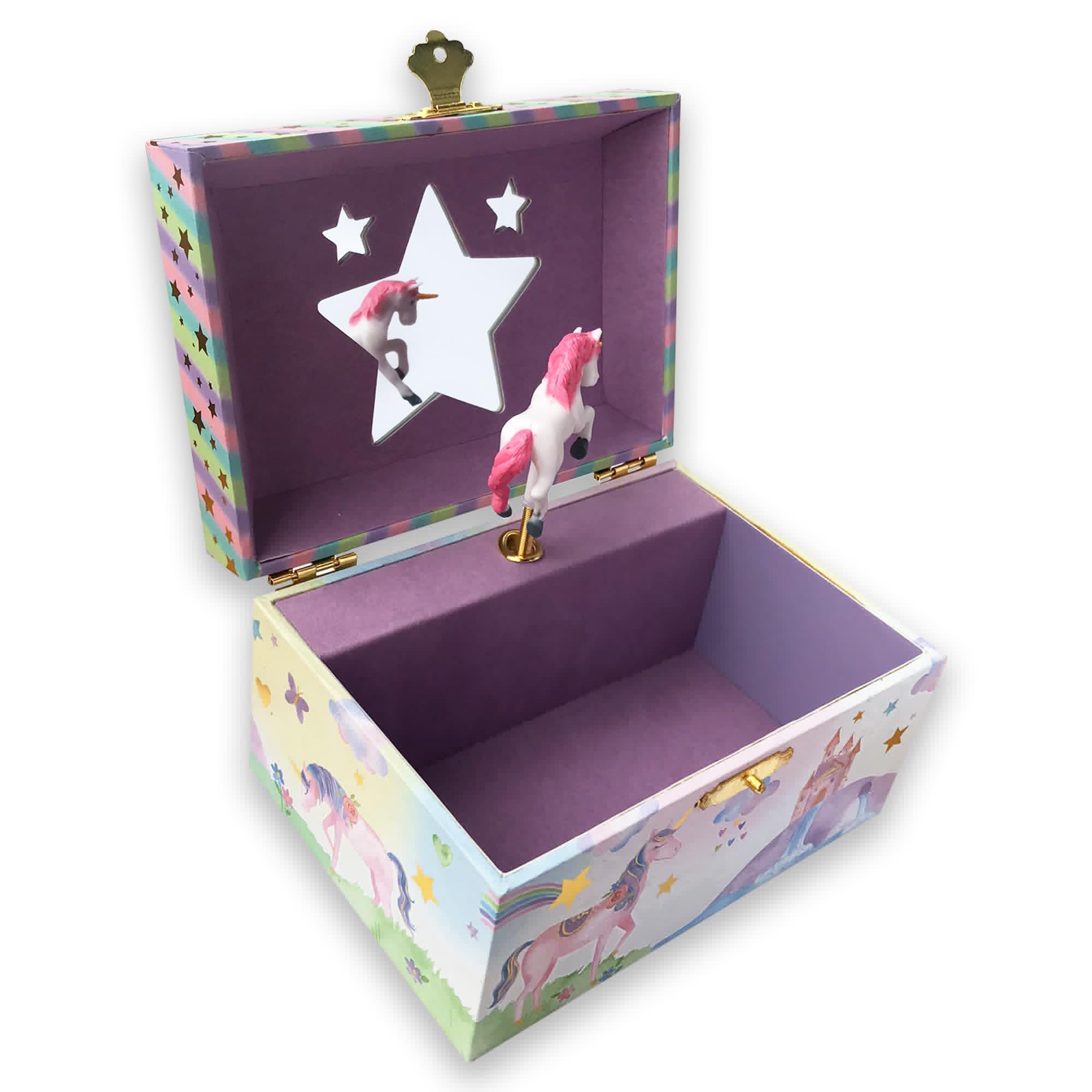 BinkeGG Play [ You Are My Sunshine ] (60 Tunes Option) Children Jewelry Box Unicorn Jewelry Music Box for Girls Jewelry Storage Box with Sankyo Musical Box Mechanism
