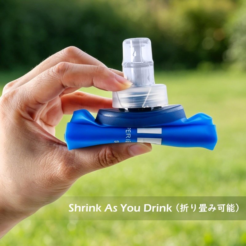 TRIWONDER Collapsible Water Bottles TPU Soft Flask Running Bottles BPA-Free Sports Flasks for Hiking Climbing Camping (250ml/8.45oz with Straws - Pack of 2)
