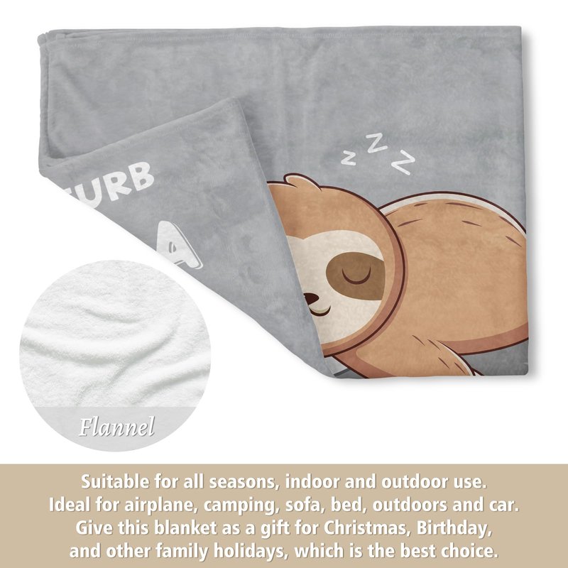 Funny Gifts for Grandma Mothers Day, Grandmas Birthday Gift from Grandkids, Grandma is Charging Sloth Blanket, Grandmas Gifts for Christmas, Soft Sloth Blanket for Grandmother 60" x 50"