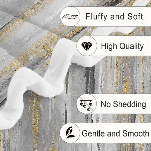 Gray Gold Throw Blanket, Grey Abstract Texture Soft Fleece Blankets for Couch Sofa Bedroom, Morden Blanket for Women Girls Gifts Fuzzy Fluffy Cozy Comfy Decorative for All Seasons