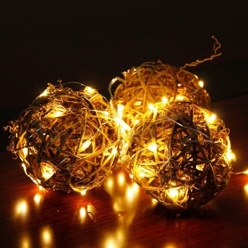 CYLAPEX Fairy Lights String - 12 Pack Battery Operated 20 LED Warm White on 7ft Copper Wire | Perfect for Weddings, Parties, and Home Decor