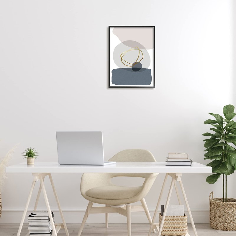 Stupell Industries Modern Contemporary Abstract Rock Shapes Glam Detail, Design by Urban Epiphany