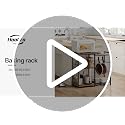 Bakers Rack with Power Outlet, Microwave Stand and Coffee Bar with 6 Hooks