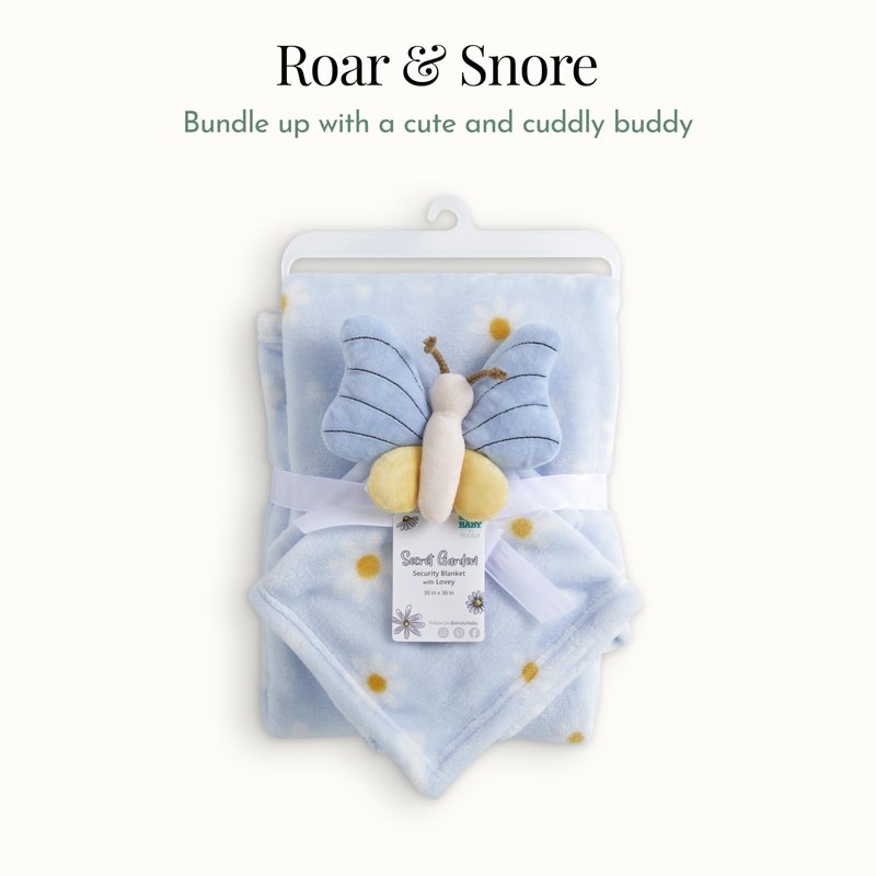 Evolur Secret Garden 2 Piece Gift Set, Includes Blanket with Lovey, Warm and Cozy Baby Blanket, Machine Washable, Soft and Charming Lovey